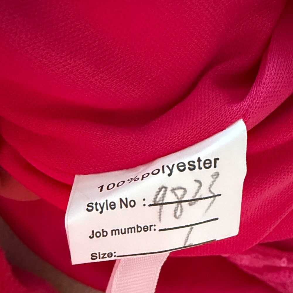 Hot Pink Sequin Spaghetti-Strap Evening Gown - Picture 2 of 8